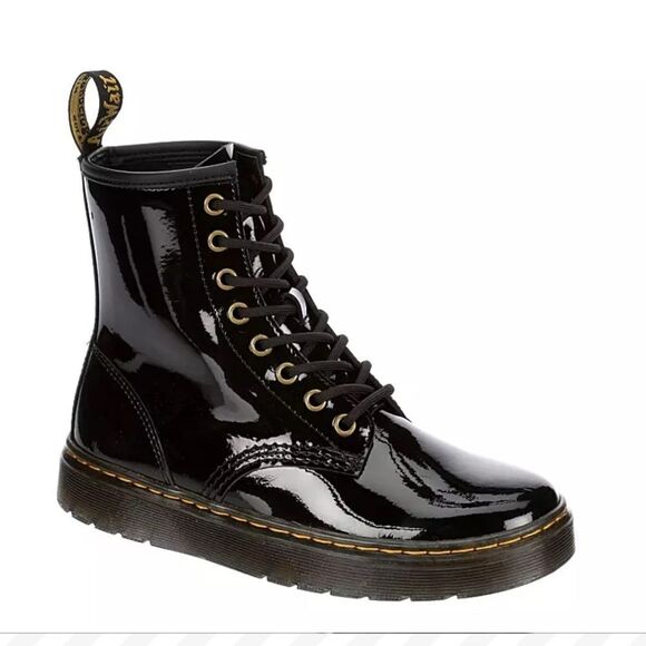 DR.MARTENS WOMENS ZAVALA COMBAT BOOT 7 - Picture 1 of 8